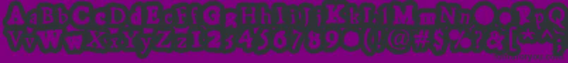 Gassygaut Font – Black Fonts on Purple Background