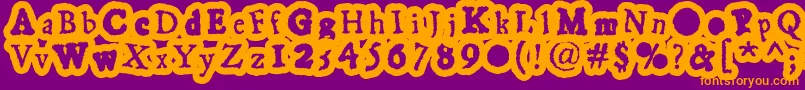 Gassygaut Font – Orange Fonts on Purple Background