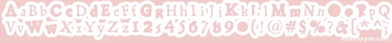 Gassygaut Font – White Fonts on Pink Background