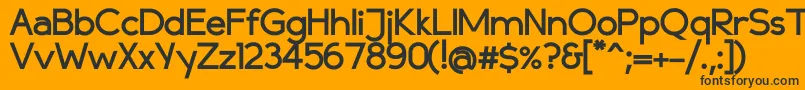 Шрифт Compassbold – чёрные шрифты на оранжевом фоне
