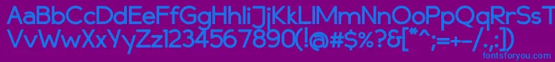 フォントCompassbold – 紫色の背景に青い文字