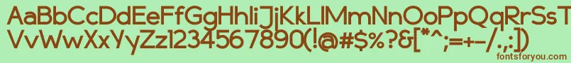 Compassbold-fontti – ruskeat fontit vihreällä taustalla