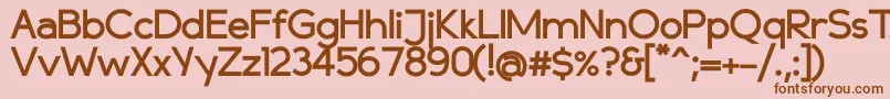 Compassbold-fontti – ruskeat fontit vaaleanpunaisella taustalla