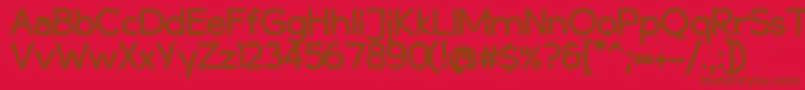 フォントCompassbold – 赤い背景に茶色の文字