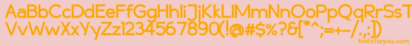 Compassbold-fontti – oranssit fontit vaaleanpunaisella taustalla