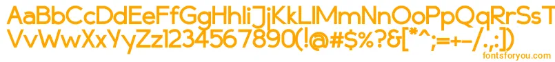 Шрифт Compassbold – оранжевые шрифты на белом фоне