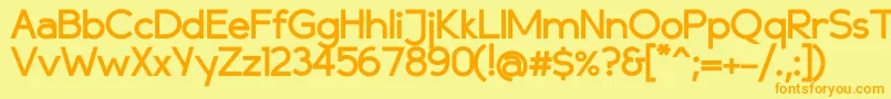 Шрифт Compassbold – оранжевые шрифты на жёлтом фоне