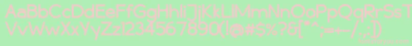 フォントCompassbold – 緑の背景にピンクのフォント