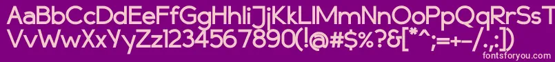 Compassbold Font – Pink Fonts on Purple Background