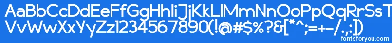 Compassbold Font – White Fonts on Blue Background