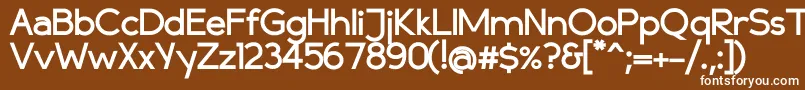 Шрифт Compassbold – белые шрифты на коричневом фоне