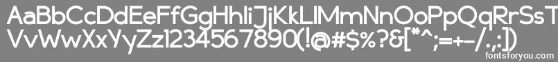 フォントCompassbold – 灰色の背景に白い文字