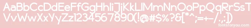 Compassbold-fontti – valkoiset fontit vaaleanpunaisella taustalla