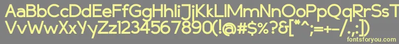 Compassbold-fontti – keltaiset fontit harmaalla taustalla