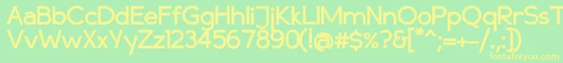 Compassbold Font – Yellow Fonts on Green Background