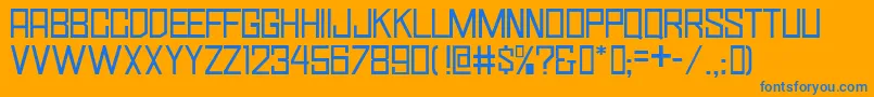 More about SimplySquareJl Font SimplySquareJl Font – Blue Fonts on Orange Background