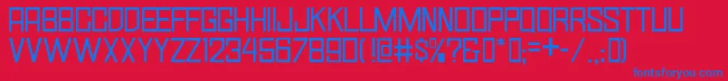 SimplySquareJl Font – Blue Fonts on Red Background