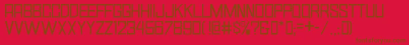 SimplySquareJl Font – Brown Fonts on Red Background