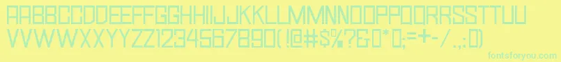 SimplySquareJl Font – Green Fonts on Yellow Background