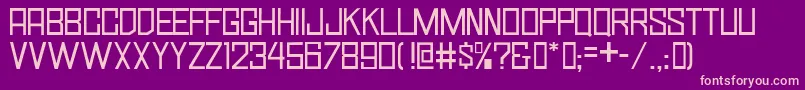 SimplySquareJl-fontti – vaaleanpunaiset fontit violetilla taustalla