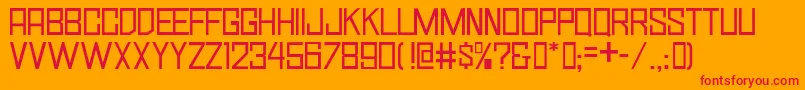 SimplySquareJl Font – Red Fonts on Orange Background