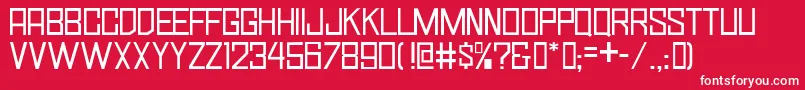 SimplySquareJl Font – White Fonts on Red Background