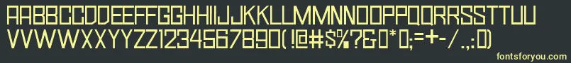 SimplySquareJl Font – Yellow Fonts on Black Background