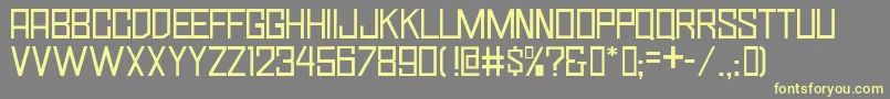 Weitere Informationen zur SimplySquareJl-Schriftart SimplySquareJl-Schriftart – Gelbe Schriften auf grauem Hintergrund
