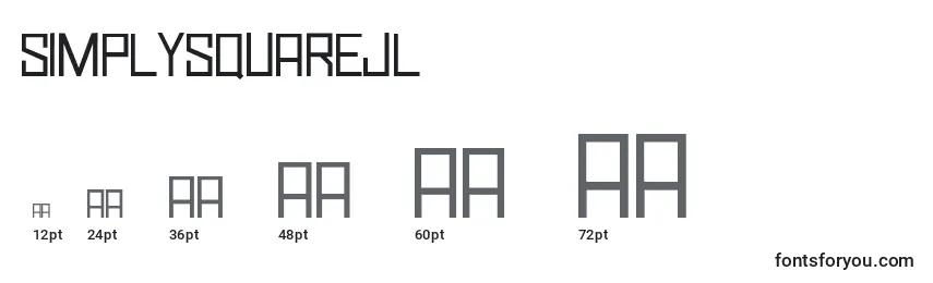 SimplySquareJl Font Sizes
