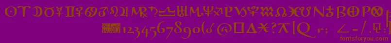 Astroganza Font – Brown Fonts on Purple Background