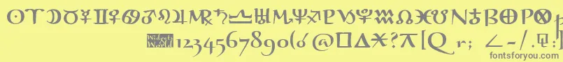 Astroganza Font – Gray Fonts on Yellow Background