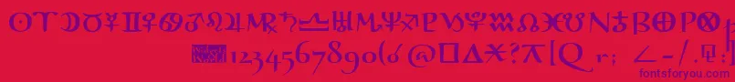 Astroganza Font – Purple Fonts on Red Background