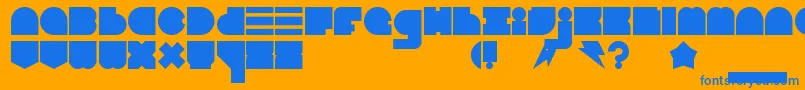 BlastBeat Font – Blue Fonts on Orange Background