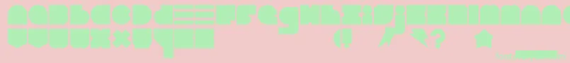 BlastBeat Font – Green Fonts on Pink Background