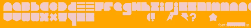 BlastBeat Font – Pink Fonts on Orange Background