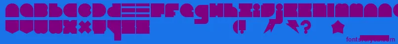 BlastBeat Font – Purple Fonts on Blue Background