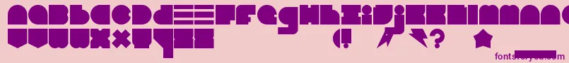 BlastBeat Font – Purple Fonts on Pink Background