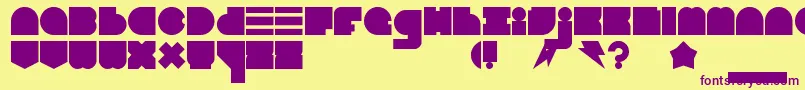 BlastBeat Font – Purple Fonts on Yellow Background