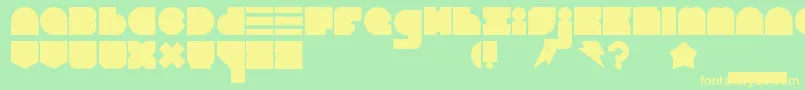 BlastBeat Font – Yellow Fonts on Green Background