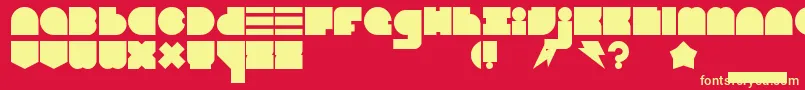 BlastBeat Font – Yellow Fonts on Red Background