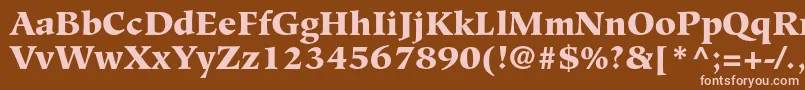 HiroshigestdBlack Font – Pink Fonts on Brown Background