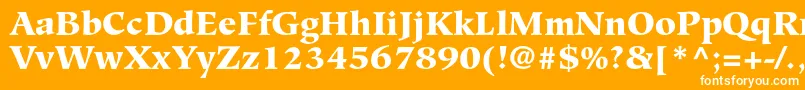 フォントHiroshigestdBlack – オレンジの背景に白い文字