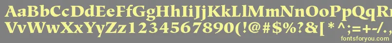 HiroshigestdBlack Font – Yellow Fonts on Gray Background