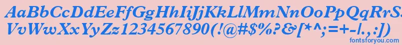 TerminusBlackSsiBoldItalic Font – Blue Fonts on Pink Background