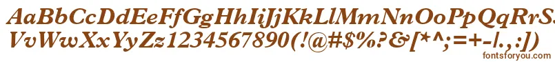 Шрифт TerminusBlackSsiBoldItalic – коричневые шрифты на белом фоне