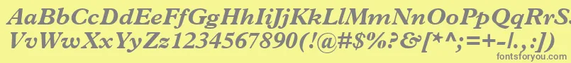 TerminusBlackSsiBoldItalic Font – Gray Fonts on Yellow Background
