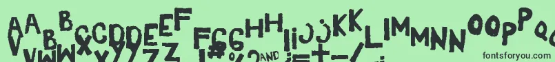 YesShaken Font – Black Fonts on Green Background