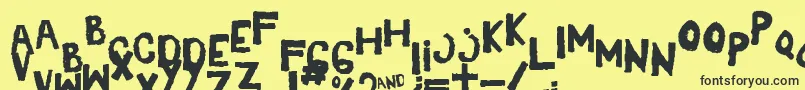 YesShaken Font – Black Fonts on Yellow Background