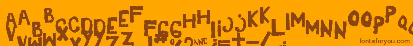 Weitere Informationen zur YesShaken-Schriftart YesShaken-Schriftart – Braune Schriften auf orangefarbenem Hintergrund
