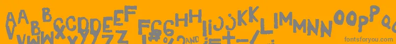 YesShaken Font – Gray Fonts on Orange Background